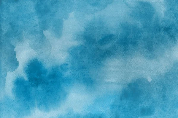 Texture Bleue Décorative Aquarelles Abstraites Fond — Photo