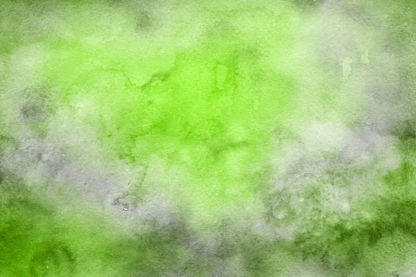 Fundo Aquarela Verde Abstrato Textura Decorativa — Fotografia de Stock