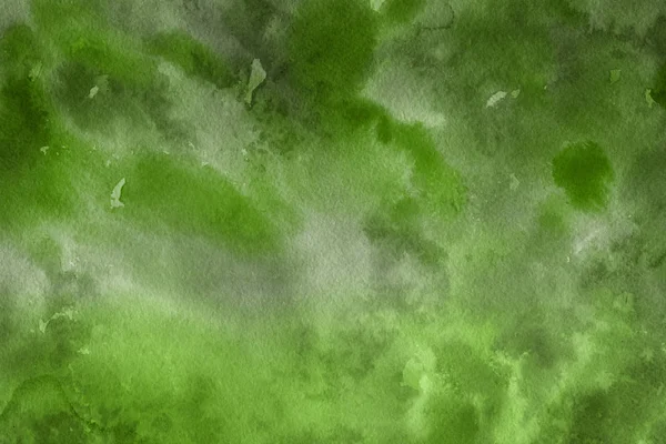 Fundo Aquarela Verde Abstrato Textura Decorativa — Fotografia de Stock