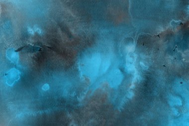  Dekoratif doku. Soyut mavi suluboya arka plan.