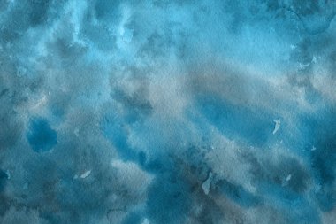 Soyut mavi suluboya arka plan. Dekoratif doku. 