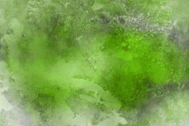 Sulu Boya yeşil arka plan. Dekoratif doku, desen  