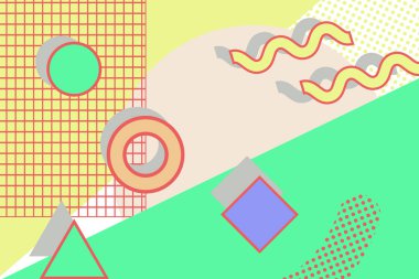 farklı geometrik desen, arka plan-illüstrasyon 