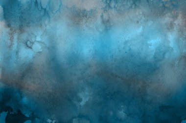 Soyut mavi suluboya arka plan. Dekoratif doku. 