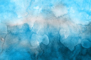  Dekoratif mavi doku. Soyut suluboya arka plan.