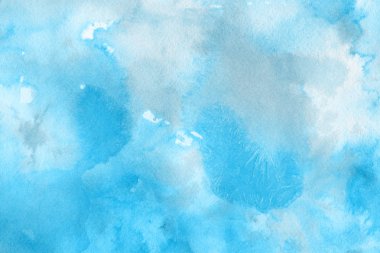  Dekoratif mavi doku. Soyut suluboya arka plan.