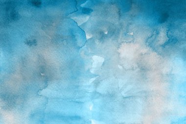  Dekoratif doku. Soyut mavi suluboya arka plan.