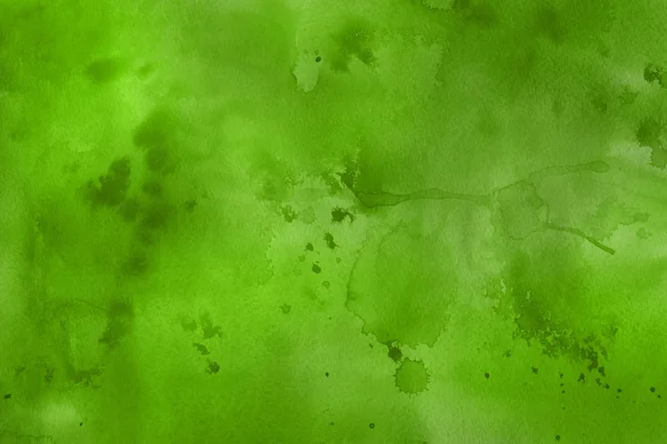 Fundo Aquarela Verde Abstrato Textura Decorativa — Fotografia de Stock