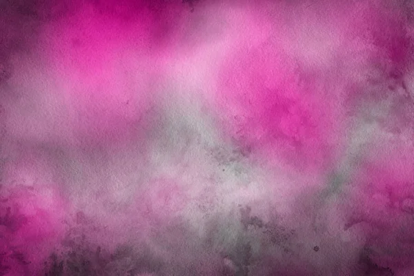 Akvarelu Dekorativní Texturu Zářivě Růžové Pozadí Abstraktní — Stock fotografie