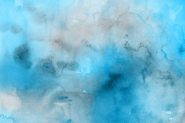 Textura Decorativa Abstrato Azul Aquarelas Fundo — Fotografia de Stock