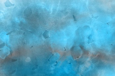  Dekoratif doku. Soyut mavi suluboya arka plan.