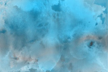 Suluboya mavi arka plan. Dekoratif doku, desen  