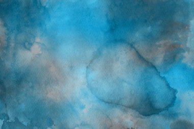 Soyut mavi suluboya arka plan. Dekoratif doku. 