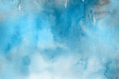  Dekoratif mavi doku. Soyut suluboya arka plan.