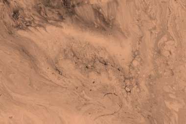 Soyut kahverengi arkaplan, boyalar dekoratif dokuyu karıştırır