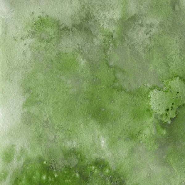 Abstrato Fundo Aquarela Verde Textura Decorativa — Fotografia de Stock