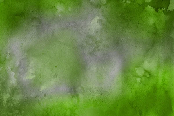 Fondo Acuarelas Verde Abstracto Textura Decorativa — Foto de Stock