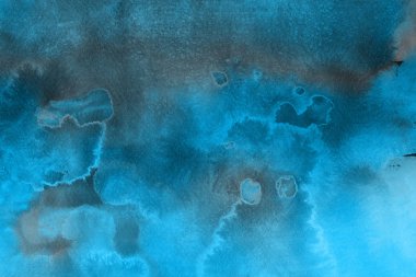  Dekoratif doku. Soyut mavi suluboya arka plan.