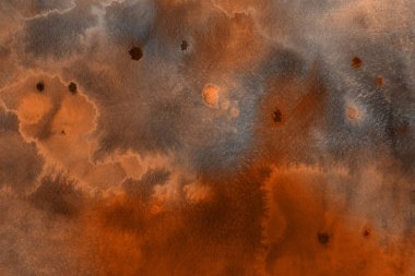 Sulu boya dekoratif doku. Kahverengi arka plan