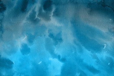 Soyut mavi suluboya arka plan. Dekoratif doku. 