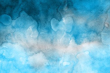  Decorative  texture. Abstract  blue  watercolors  background. clipart