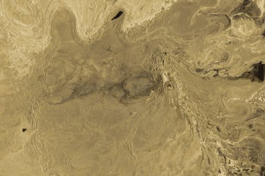 Soyut kahverengi arkaplan, boyalar dekoratif dokuyu karıştırır