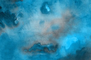  Dekoratif mavi doku. Soyut suluboya arka plan.