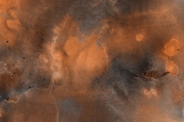 Sulu boya dekoratif doku. Kahverengi arka plan