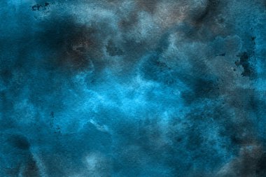  Dekoratif mavi doku. Soyut suluboya arka plan.