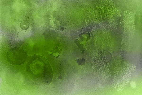 Fond Aquarelle Vert Abstrait Texture Décorative Motif — Photo
