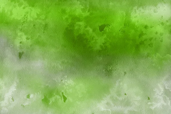 Fundo Aquarela Verde Abstrato Textura Decorativa Padrão — Fotografia de Stock