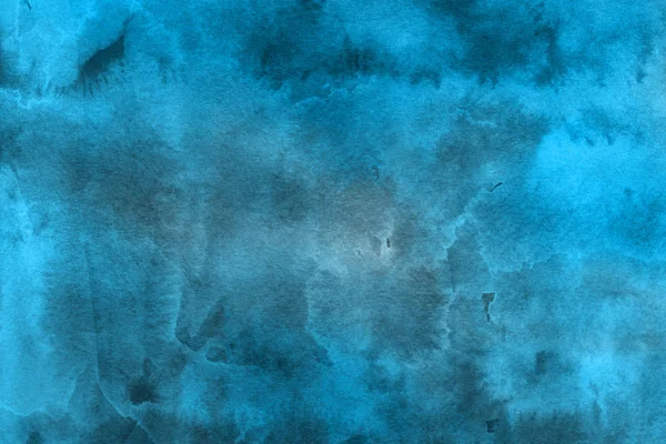 Decoratieve Blauwe Textuur Abstracte Aquarellen Achtergrond — Stockfoto