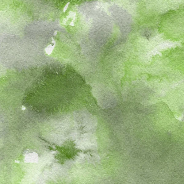 Abstrato Fundo Aquarela Verde Textura Decorativa — Fotografia de Stock