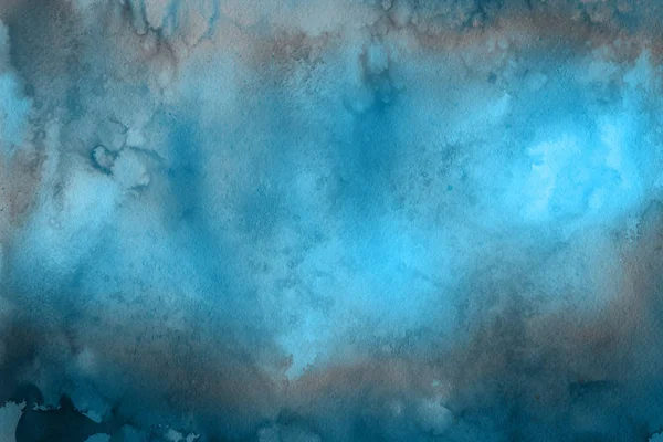 Dekorative Blaue Textur Abstrakte Aquarelle Hintergrund — Stockfoto
