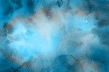 Suluboya mavi arka plan. Dekoratif doku, desen  