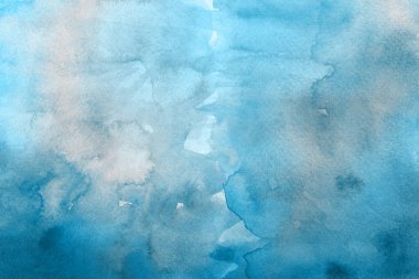  Dekoratif mavi doku. Soyut suluboya arka plan.