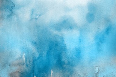  Dekoratif mavi doku. Soyut suluboya arka plan.