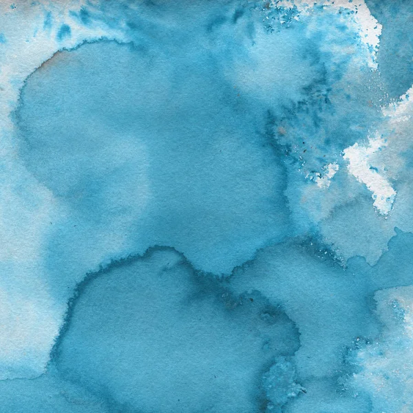Abstrakte Blaue Aquarell Hintergrund Dekorative Textur — Stockfoto