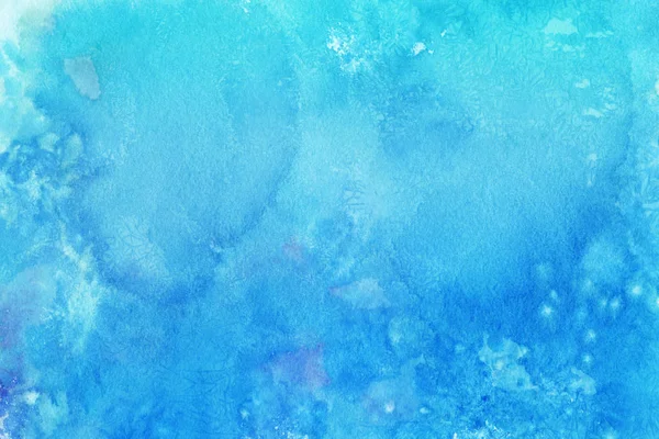 Fundo Aquarela Azul Abstrato Textura Decorativa Padrão — Fotografia de Stock
