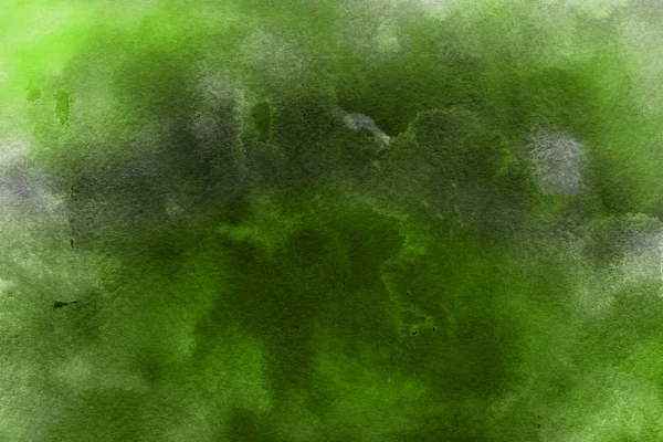 装饰质感 抽象绿色水彩画背景 — 图库照片