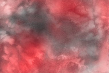 Sulu boya dekoratif doku. Kırmızı arka plan