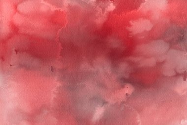 Sulu boya dekoratif doku. Kırmızı arka plan