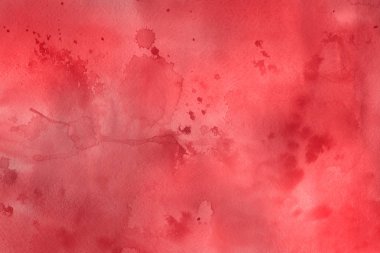 Sulu boya dekoratif doku. Kırmızı arka plan