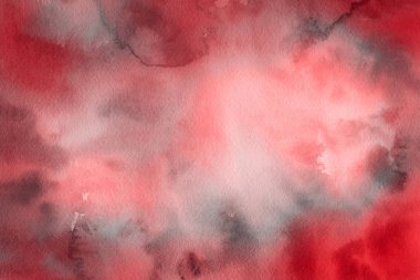 Sulu boya dekoratif doku. Kırmızı arka plan