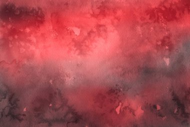 Sulu boya dekoratif doku. Kırmızı arka plan
