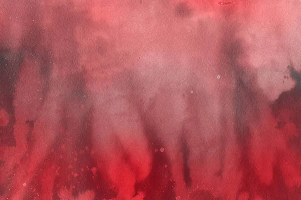 Akvarell Dekorativa Konsistens Abstrakt Röd Bakgrund — Stockfoto