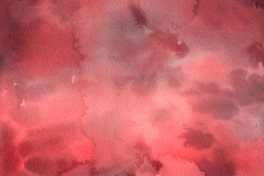 Sulu boya dekoratif doku. Kırmızı arka plan