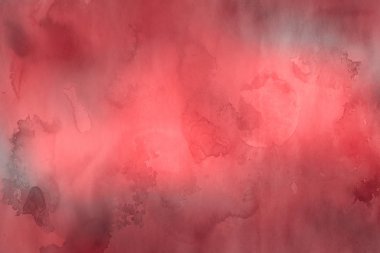 Sulu boya dekoratif doku. Kırmızı arka plan