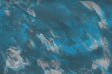 Mavi arka plan, akrilik boyama dekoratif doku