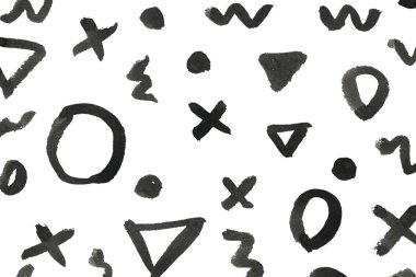 siyah ve beyaz el çizilmiş desen, arka plan-illüstrasyon 